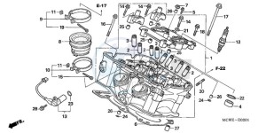 VFR800A9 Ireland - (EK / ABS MME) drawing CYLINDER HEAD (REAR)