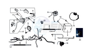 GTS 250 EVO drawing WIRING HARNASS - ELECTRONIC PARTS