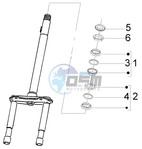 Steering bearing ball tracks