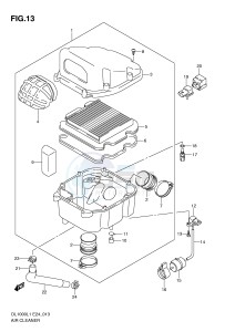 DL1000 (E24) V-Strom drawing AIR CLEANER