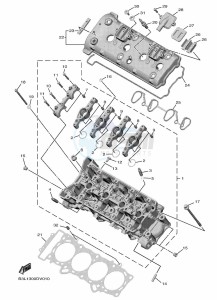 YZF1000 YZF-R1 (B3LG) drawing CYLINDER HEAD