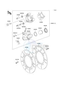 KZ 1000 P [POLICE 1000] (P20-P24) [POLICE 1000] drawing FRONT BRAKE-- P20- -