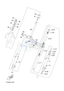 YP250RA EVOLIS 250 ABS (1YS8) drawing STEERING