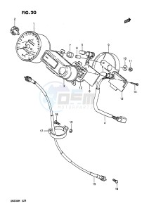 DR200 (E24) drawing SPEEDOMETER (E6,E21,E24)