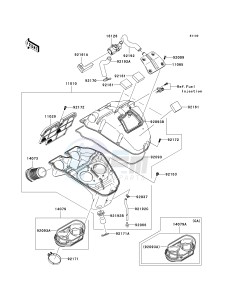 KLE 650 A [VERSYS] (9F-9F) A7F drawing AIR CLEANER