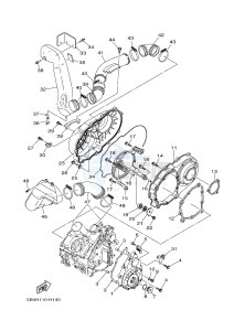 YXR700F YXR7FSPD RHINO 700 SPORTS EDITION (1RBM 1RBN 1RBP) drawing CRANKCASE COVER 1