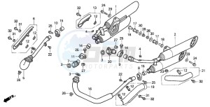 VF750C2 drawing EXHAUST MUFFLER