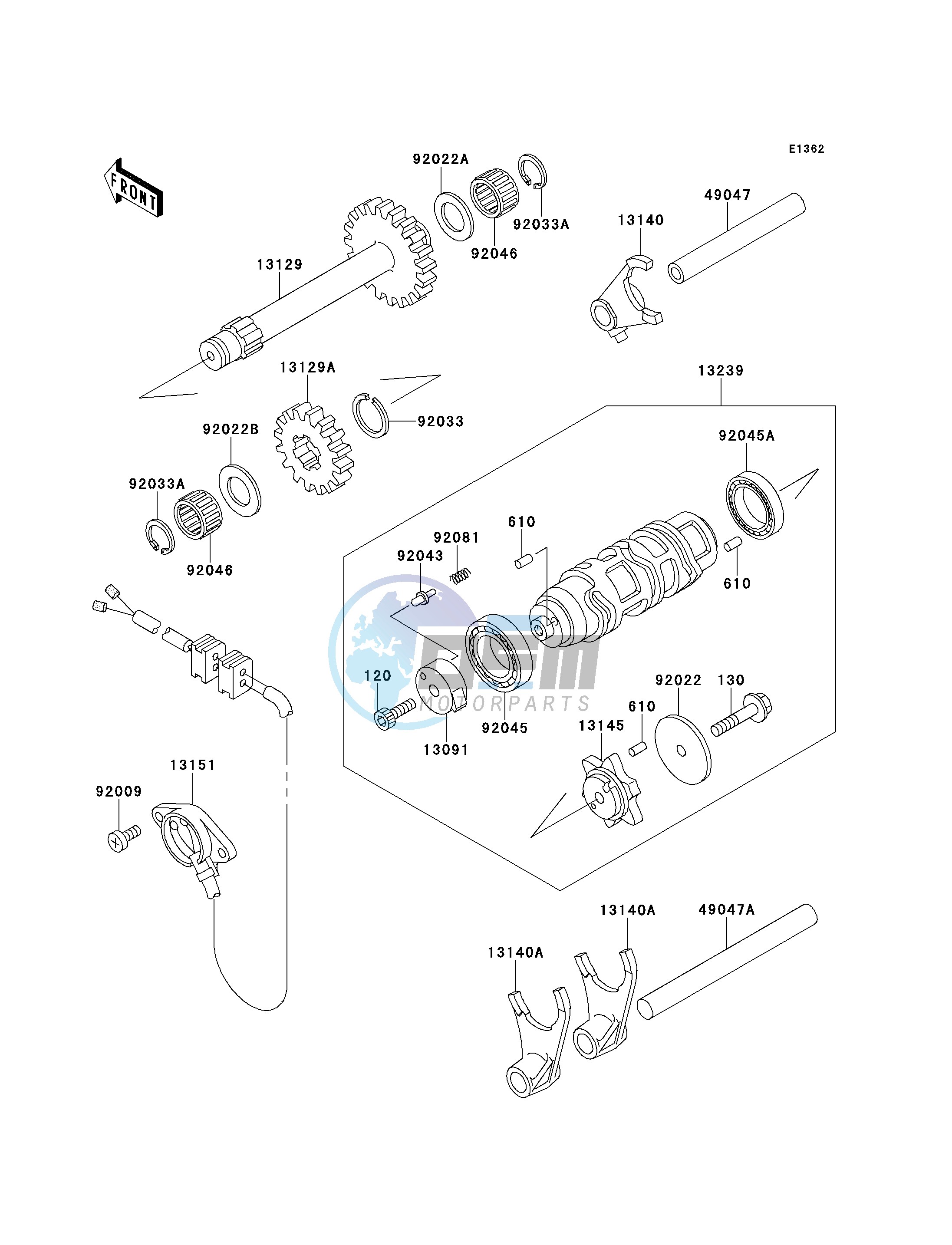 GEAR CHANGE DRUM_SHIFT FORK-- S- -