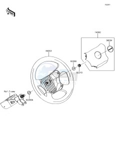 MULE PRO-DXT KAF1000BJF EU drawing Steering Wheel