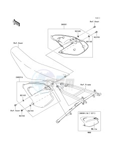 KX 250 R (R6F-R7F) R7F drawing SIDE COVERS