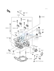 KL 250 D [KLR250] (D10-D14) [KLR250] drawing CYLINDER HEAD