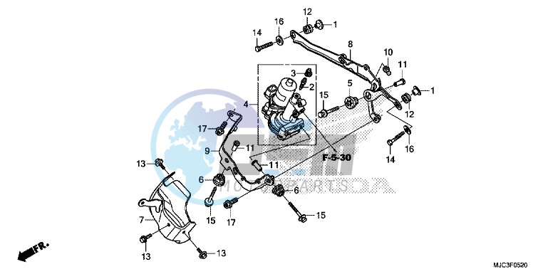 FRONT POWER UNIT (CBR600RA)