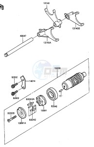 ZG 1000 A [CONCOURS] (A7-A9) [CONCOURS] drawing GEAR CHANGE DRUM_SHIFT FORK-- S- -