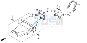 CBR600F3 drawing SEAT/SEAT COWL