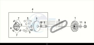 MAXSYM 400I (LZ40W1Z1-EU) (M2) drawing MOVABLE DRIVE FACE