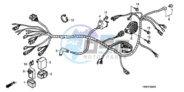 WIRE HARNESS (TRX250TM)