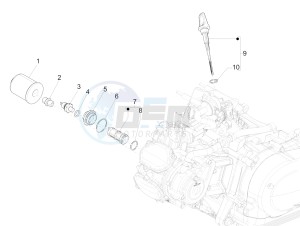 GTS 125 4T E4 ABS (EMEA) EU, GB) drawing Flywheel magneto cover - Oil filter