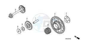 CB600FA Europe Direct - (ED) drawing STARTING DRIVEN GEAR