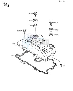 KSF 250 A [MOJAVE 250] (A1-A2) [MOJAVE 250] drawing CYLINDER HEAD COVER