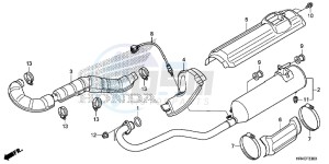 TRX500FM2H Europe Direct - (ED) drawing EXHAUST MUFFLER