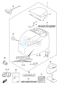 DF 50A drawing Engine Cover High Thrust