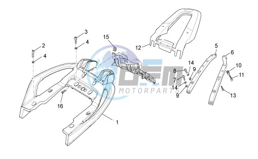 Rear handle - Luggage rack