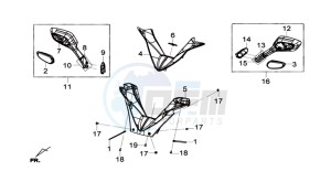 GTS 125I ABS drawing COWLING HANDLEBAR