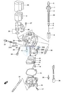 AY50 (P19) katana drawing CARBURETOR (MODEL AY50 K1 K2)