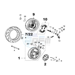 LUDIX 10 ROR SNAKE drawing WHEELS