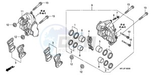 CBR1000RA9 Australia - (U / ABS MME) drawing FRONT BRAKE CALIPER