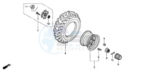 TRX350TE FOURTRAX ES drawing REAR WHEEL