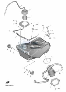 YZ250F (B7B2) drawing FUEL TANK