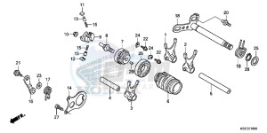 CRF150RBE CRF150RB Europe Direct - (ED) drawing GEARSHIFT DRUM