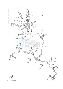 YFM700FWAD YFM7FGPB GRIZZLY 700 EPS (1HP3 1HP4) drawing FRONT MASTER CYLINDER