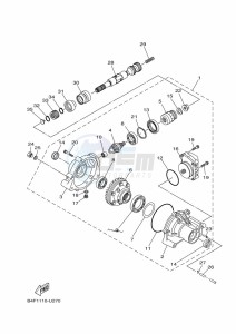 YFM700FWAD YFM70GPLK (B4F3) drawing FRONT DIFFERENTIAL