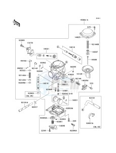 VN 1500 D[VULCAN 1500 CLASSIC] (D1-D2) [VULCAN 1500 CLASSIC] drawing CARBURETOR --  - VNT50AE045285- -