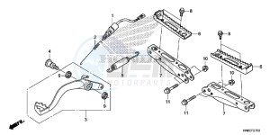 TRX680FAG Wave 110 - AFS110 UK - (E) drawing STEP/ PEDAL