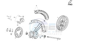 SENDA SM BAJA - 125 CC EU3 drawing FRONT WHEEL