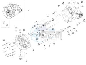 V7 III Anniversario 750 e4 (NAFTA) drawing Gear box / Selector / Shift cam