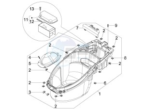 NRG 50 power DT serie speciale (D) Germany drawing Helmet box - Undersaddle