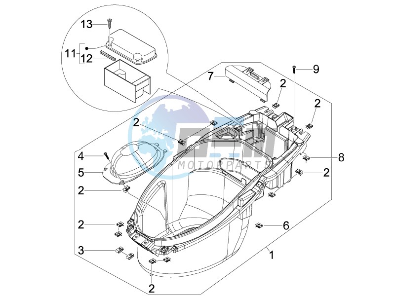 Helmet box - Undersaddle