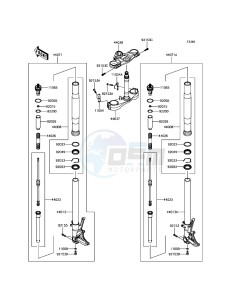 ZZR1400 ABS ZX1400JHF GB XX (EU ME A(FRICA) drawing Front Fork