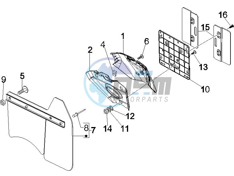 Rear cover - Splash guard