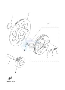 TT-R110E (B51F) drawing STARTER CLUTCH