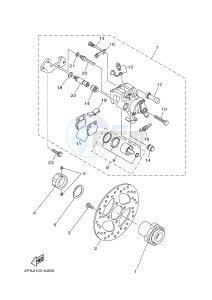 YFM250R RAPTOR 250 (33B7) drawing REAR BRAKE CALIPER