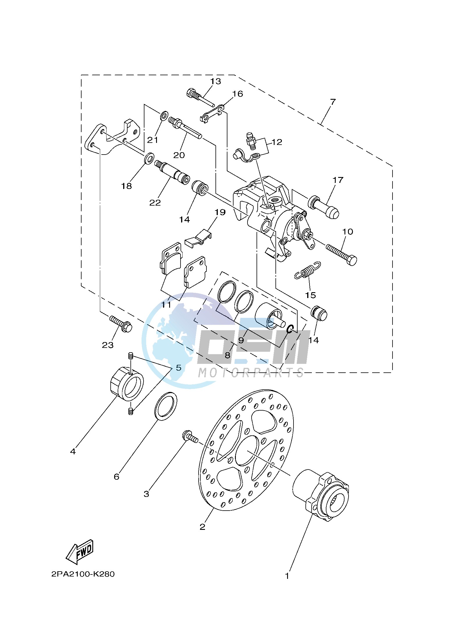 REAR BRAKE CALIPER