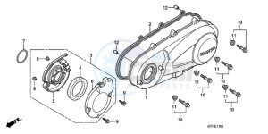 SH150D9 Europe Direct - (ED / KMH) drawing LEFT CRANKCASE COVER