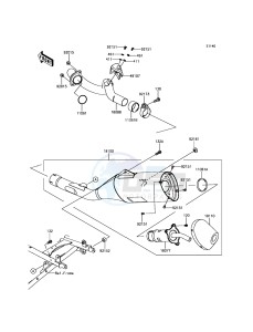 KLX450R KLX450AGF EU drawing Muffler(s)