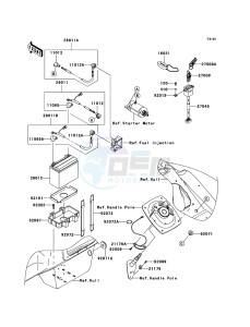 JET SKI ULTRA 250X JT1500B8F FR drawing Electrical Equipment