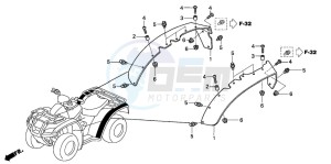 TRX680FA drawing OVER FENDER